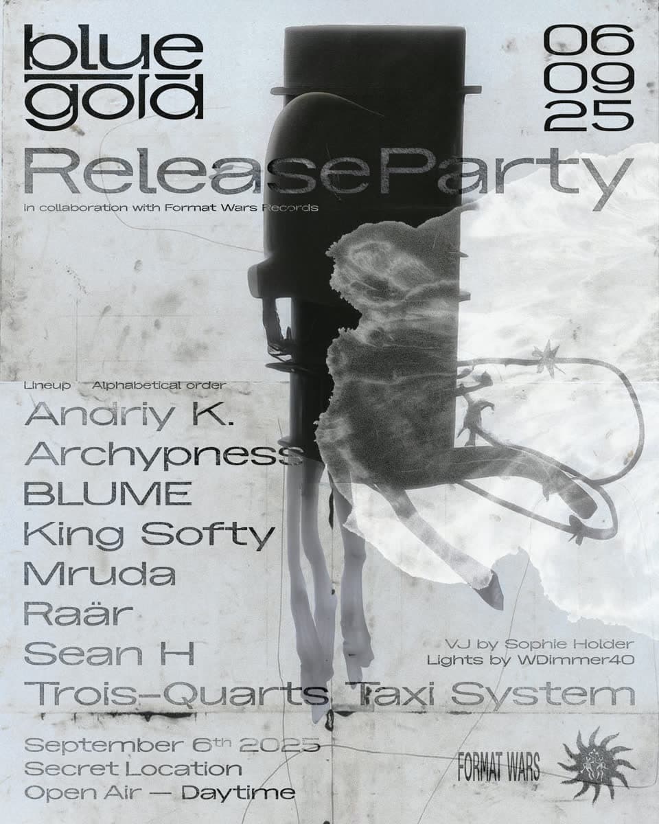 Blue Gold Release Party — w/ Format Wars Records — flyer